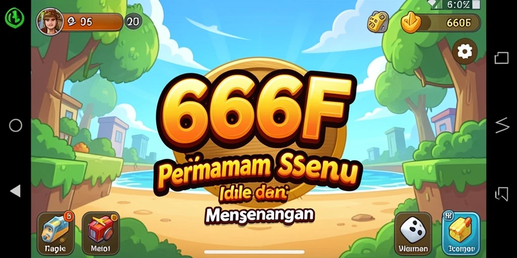 Tangkap layar gameplay <strong>666F</strong> menunjukkan mekanisme Idle yang seru.