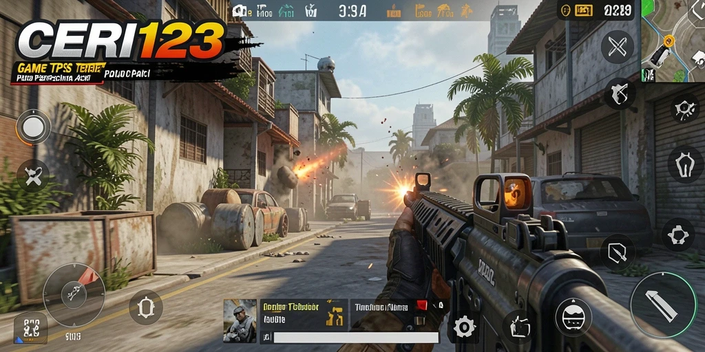 Gameplay mendebarkan dalam CERI123 dengan aksi pertempuran seru.