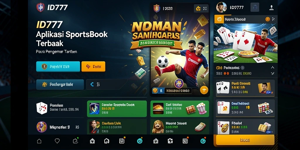 Tampilan utama gameplay ID777 dengan berbagai pilihan taruhan olahraga.