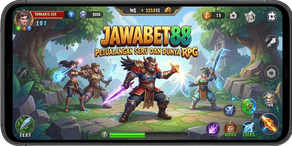 Tampilan gameplay seru dalam JAWABET88 menunjukkan aksi RPG yang mendebarkan.