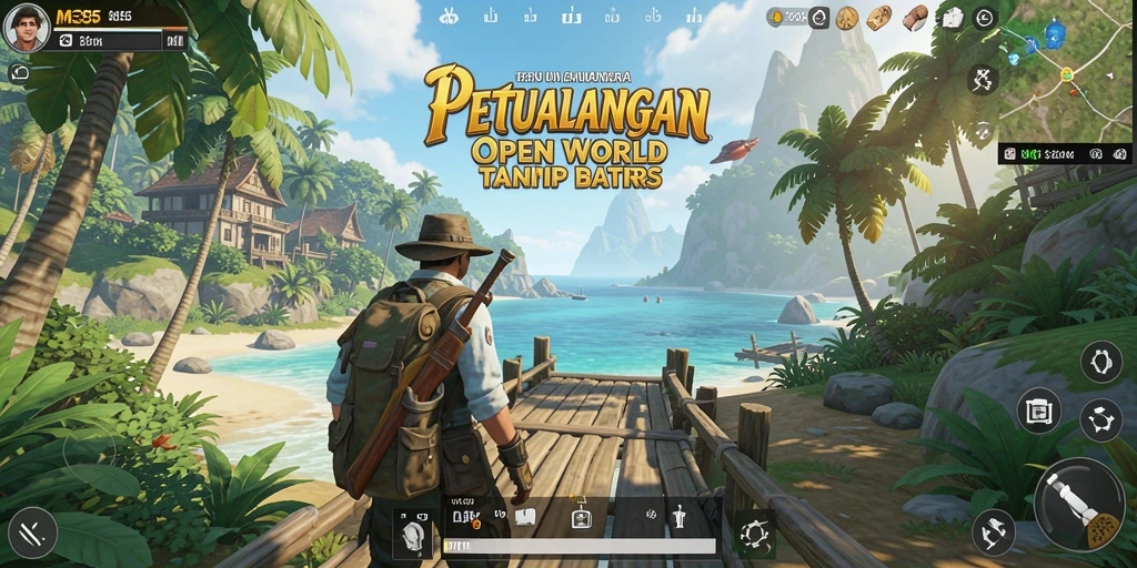 Screenshot ME355 menampilkan aksi eksplorasi dalam dunia terbuka yang memukau.