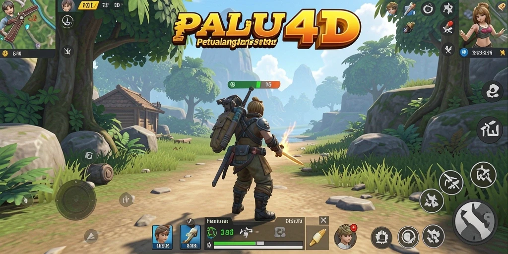 Screenshot gameplay PALU4D yang menampilkan keindahan dunia terbuka.