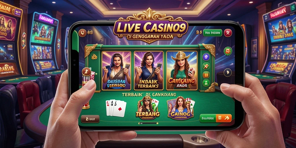 Screenshot gameplay RAJABUAYA89 menampilkan dealer langsung di meja permainan.