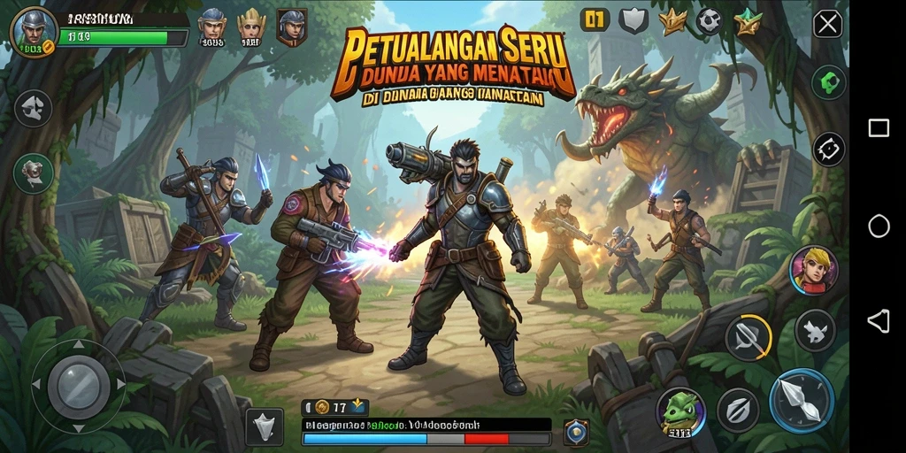 Gameplay RSNOK yang penuh aksi dalam dunia petualangan.