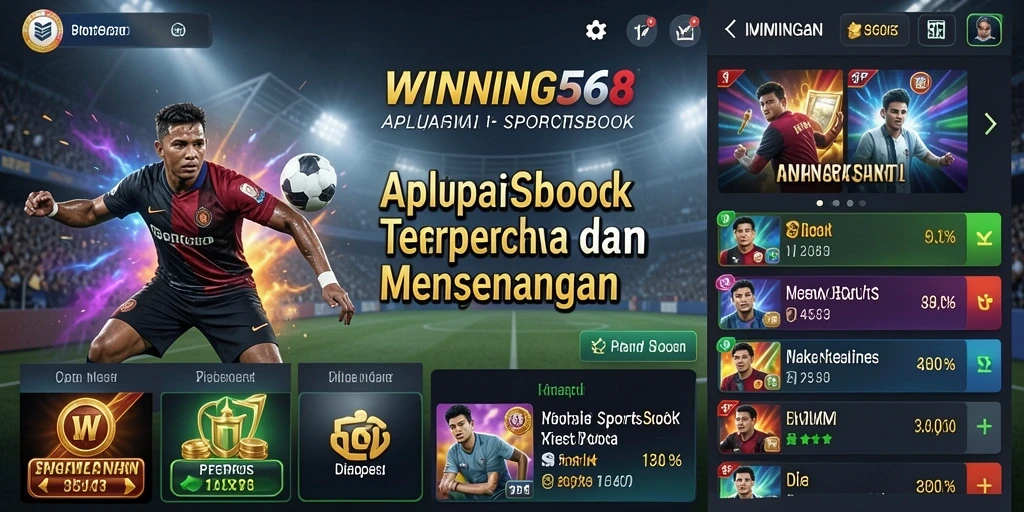 Tampilan screenshot WINNING568 menampilkan fitur taruhan olahraga yang menarik.